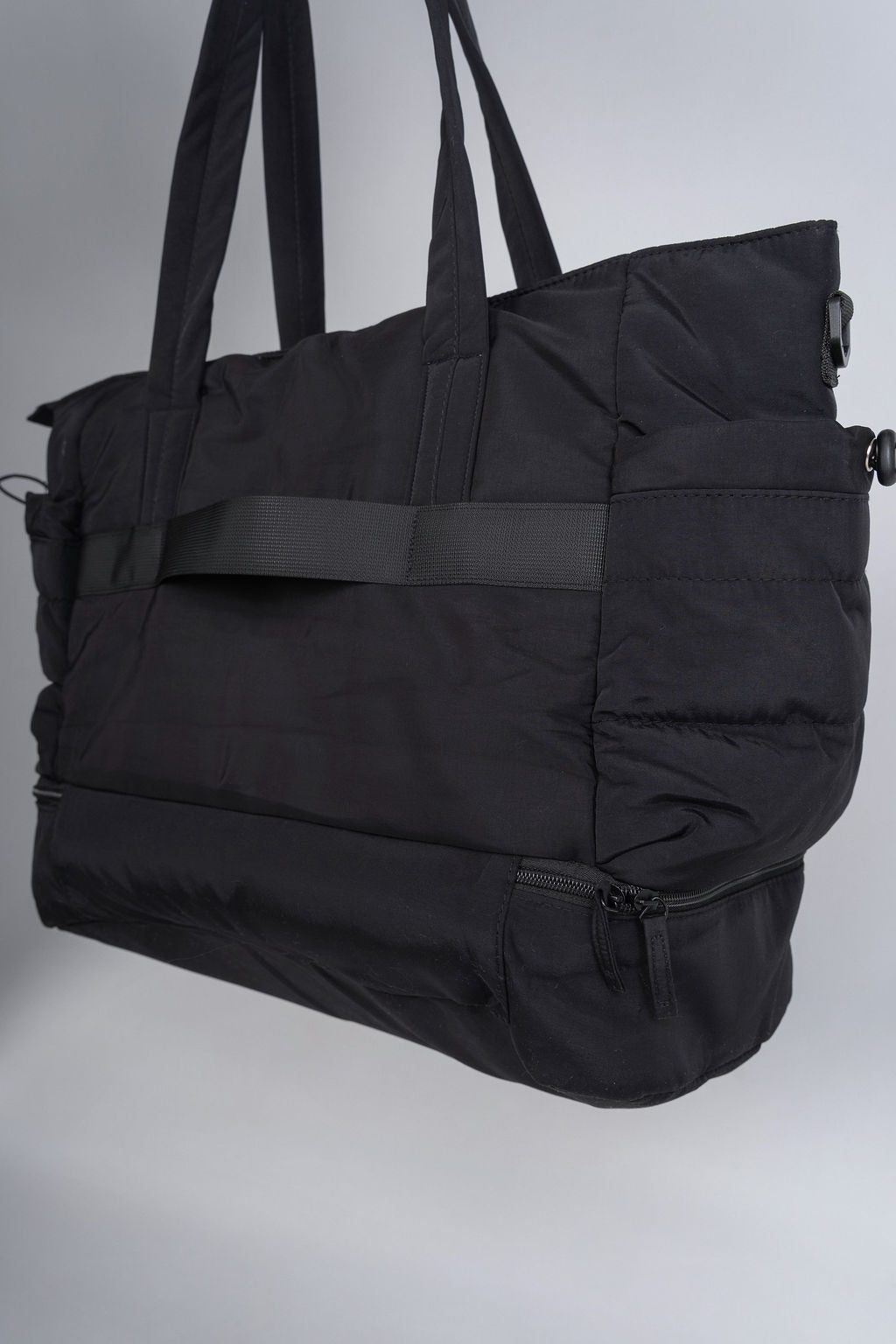 Quilted Tote Bag - Black