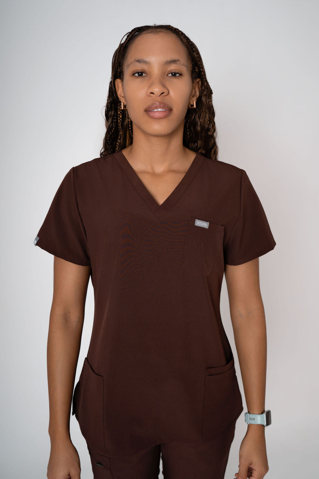Cocoa Ella Three-Pocket Scrub Top and Eva Jogger Set