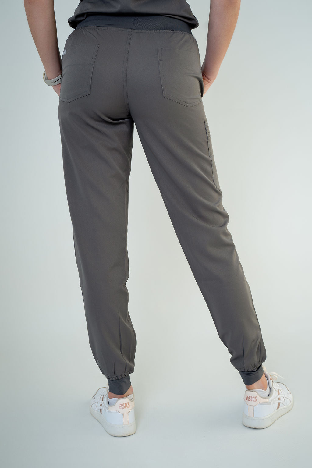 Carbon Ella Three-Pocket Scrub Top and Eva Jogger Set
