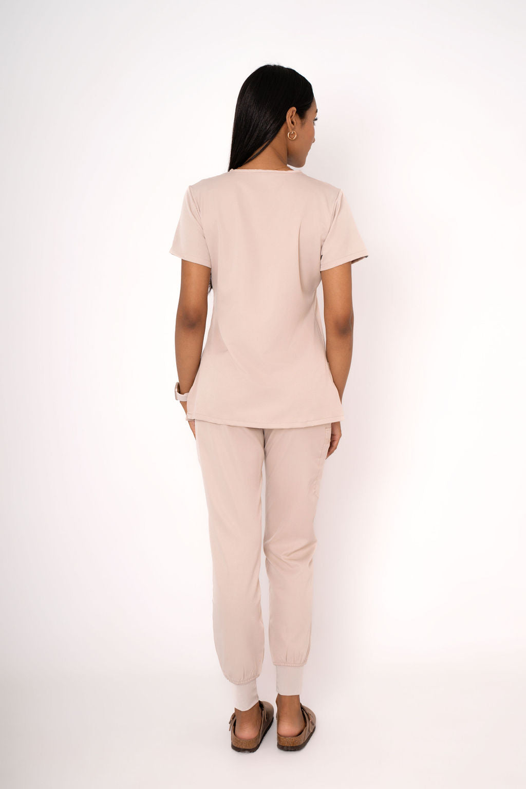 Driftwood Ella Three-Pocket Scrub Top and Eva Jogger Set