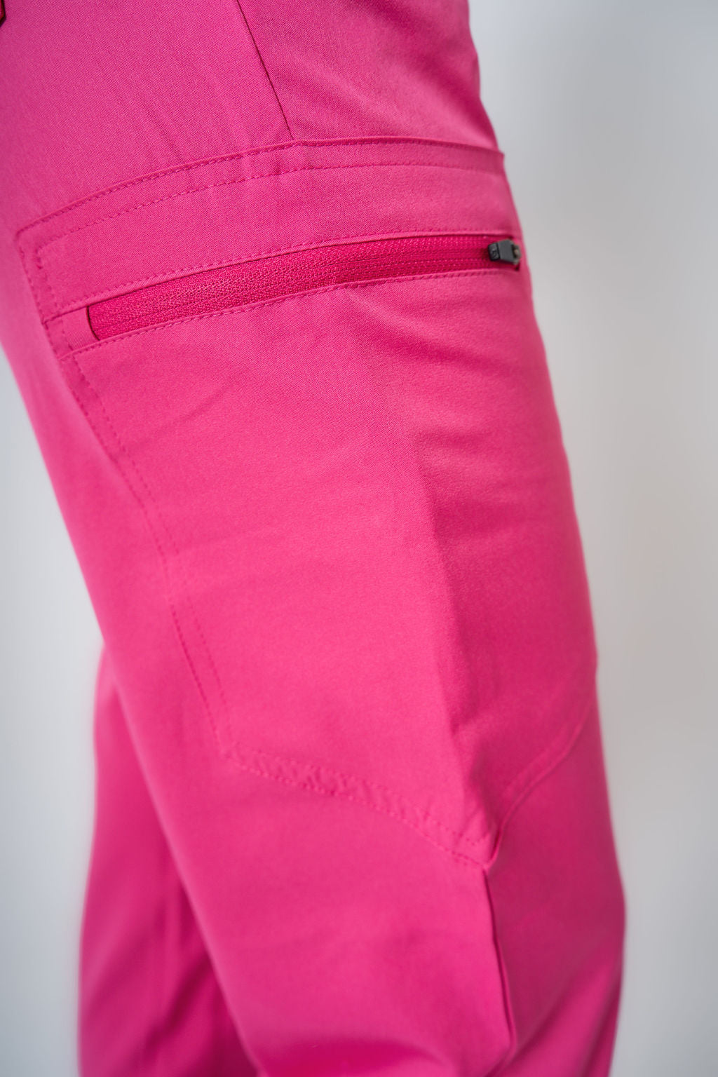 Fuschia EARTHx Ella Three-Pocket Scrub Top and Eva Jogger Set
