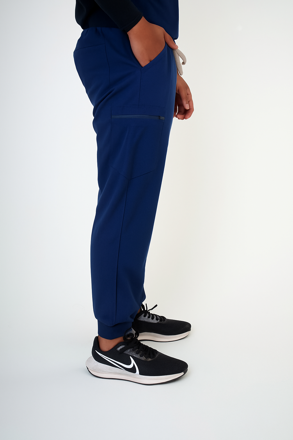 Midnight Navy Alex Three-Pocket Scrub Top and Leo Jogger Set