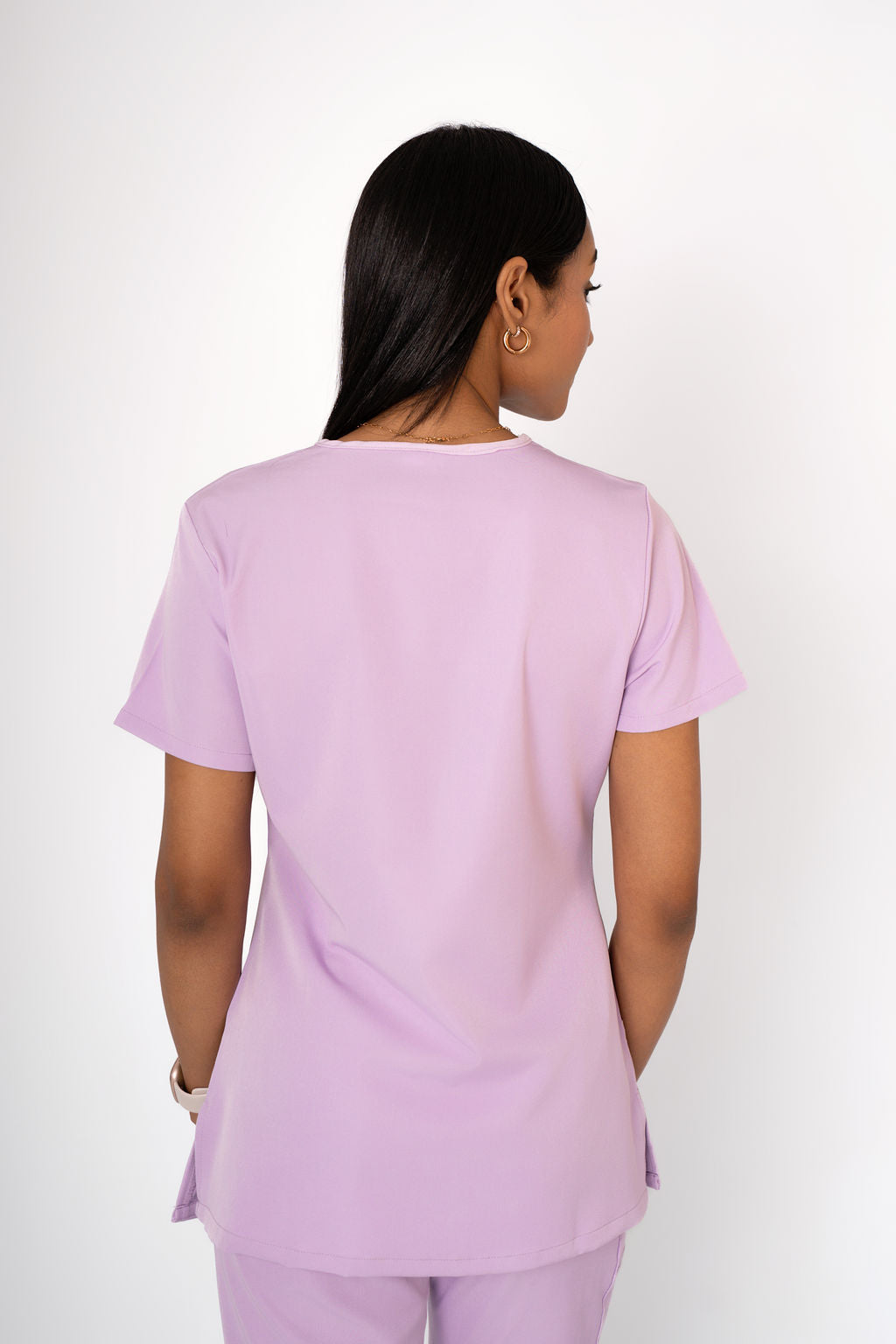 Lavender Haze Ella Three-Pocket Scrub Top and Eva Jogger Set