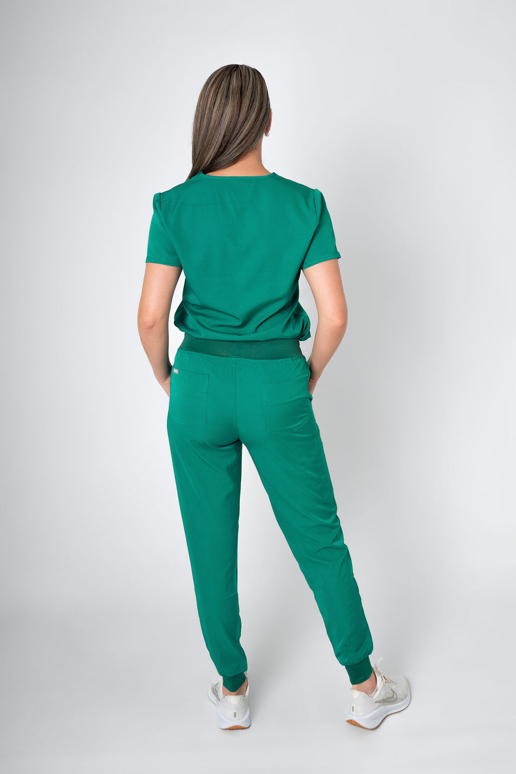 Foliage Ella Three-Pocket Scrub Top and Eva Jogger Set