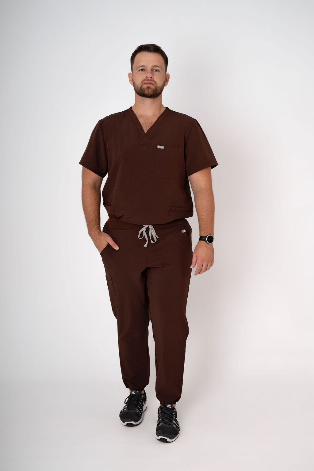 Cocoa Alex Three-Pocket Scrub Top and Leo Jogger Set