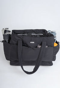 Quilted Tote Bag - Black