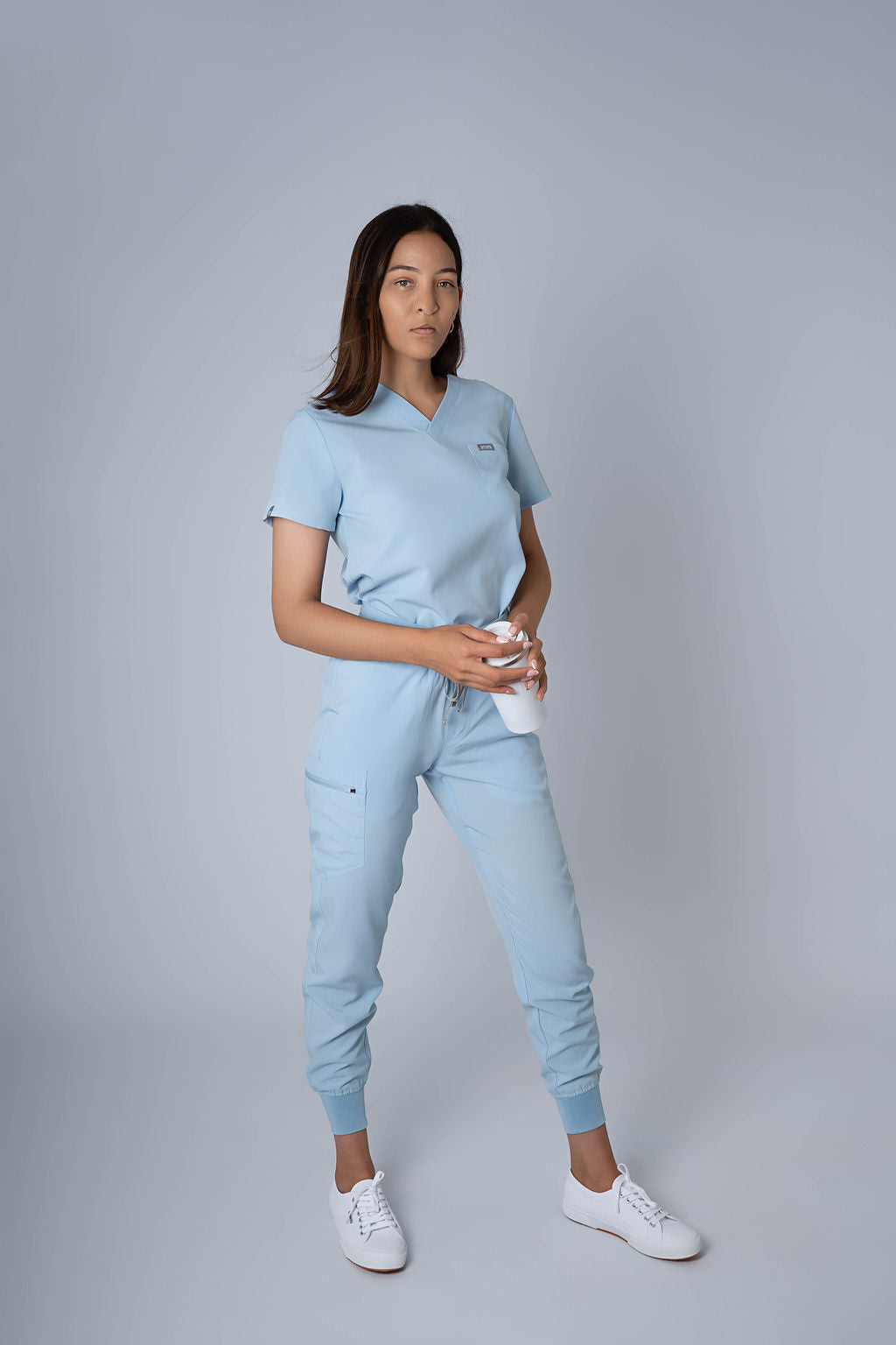 Seagull Ella Three-Pocket Scrub Top and Eva Jogger Set