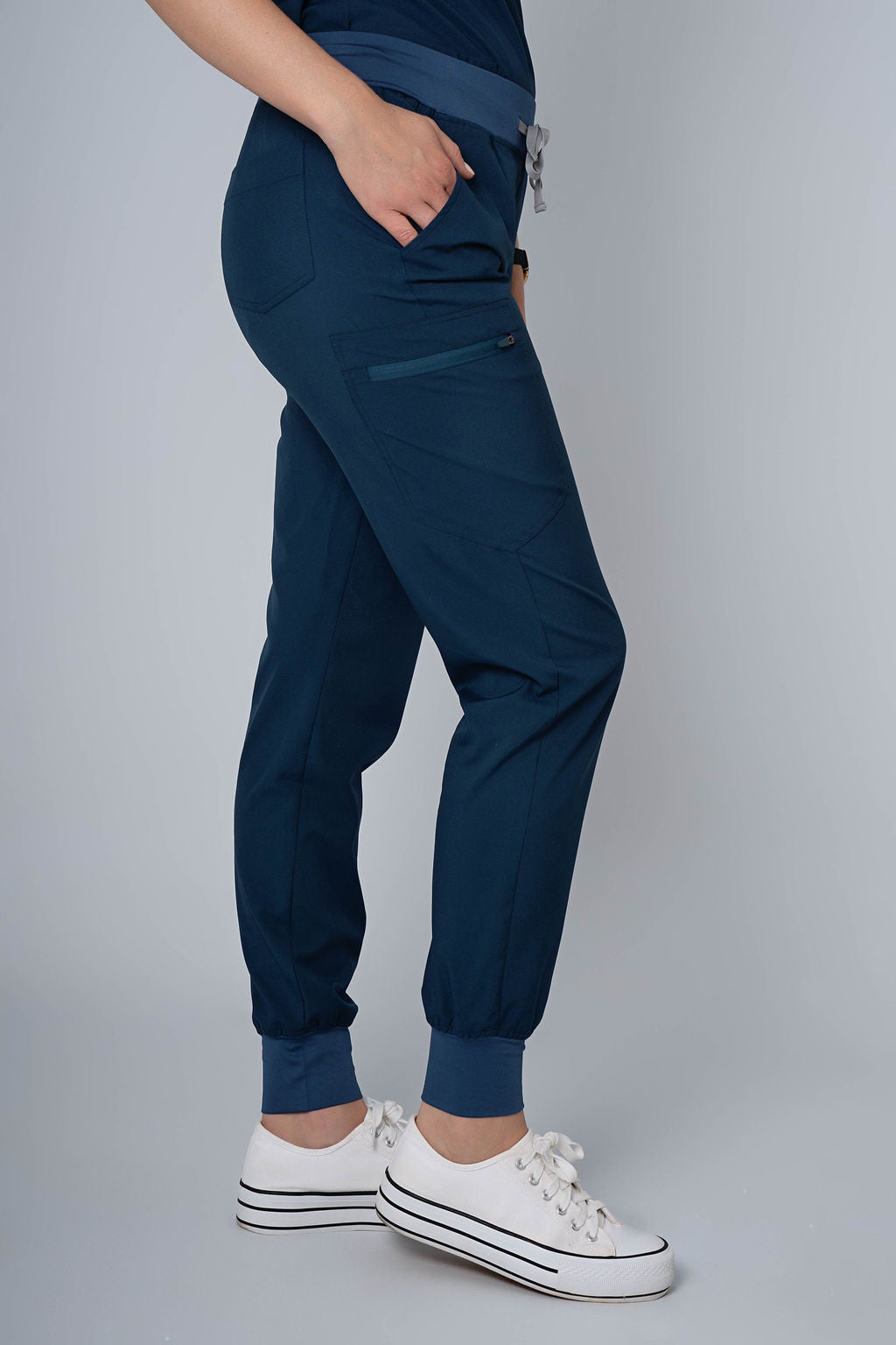 Deep Reef Ella Three-Pocket Scrub Top and Eva Jogger Set