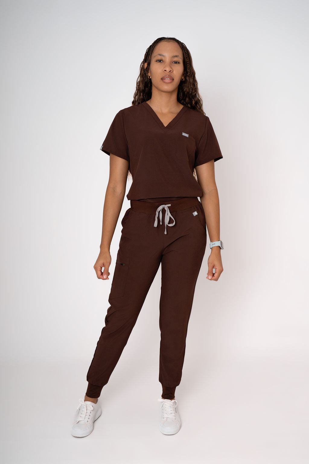 Cocoa Ella Three-Pocket Scrub Top and Eva Jogger Set