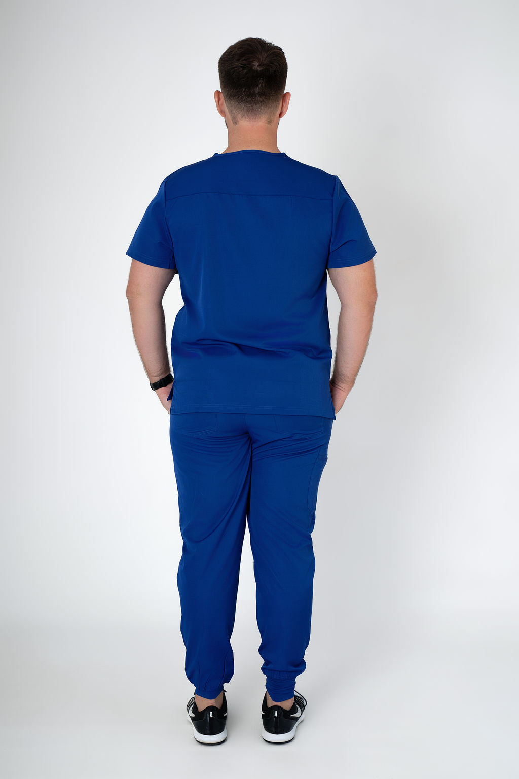 Azure Alex Three-Pocket Scrub Top and Leo Jogger Set