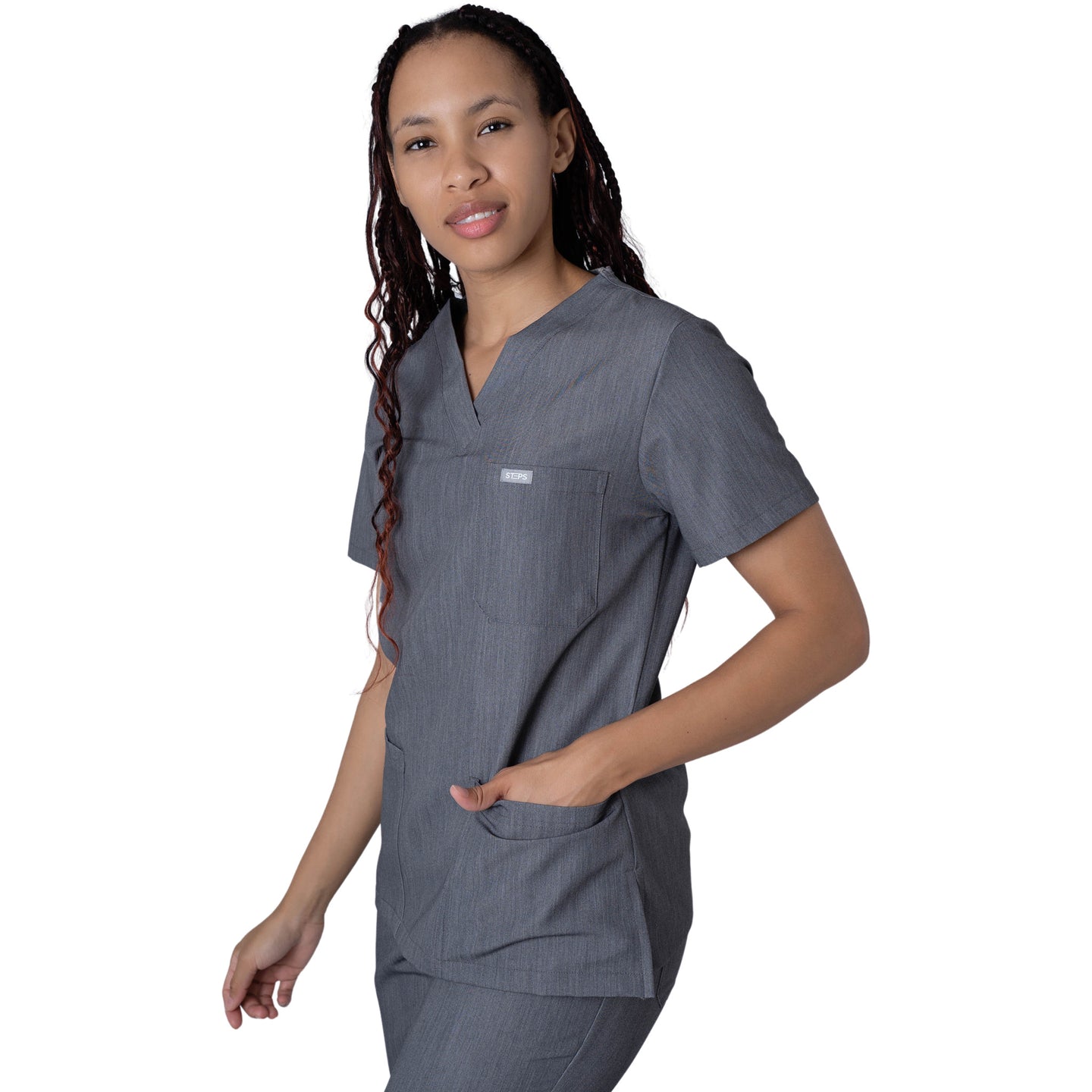 Core 2.0 Jane Three-Pocket  Scrub Top