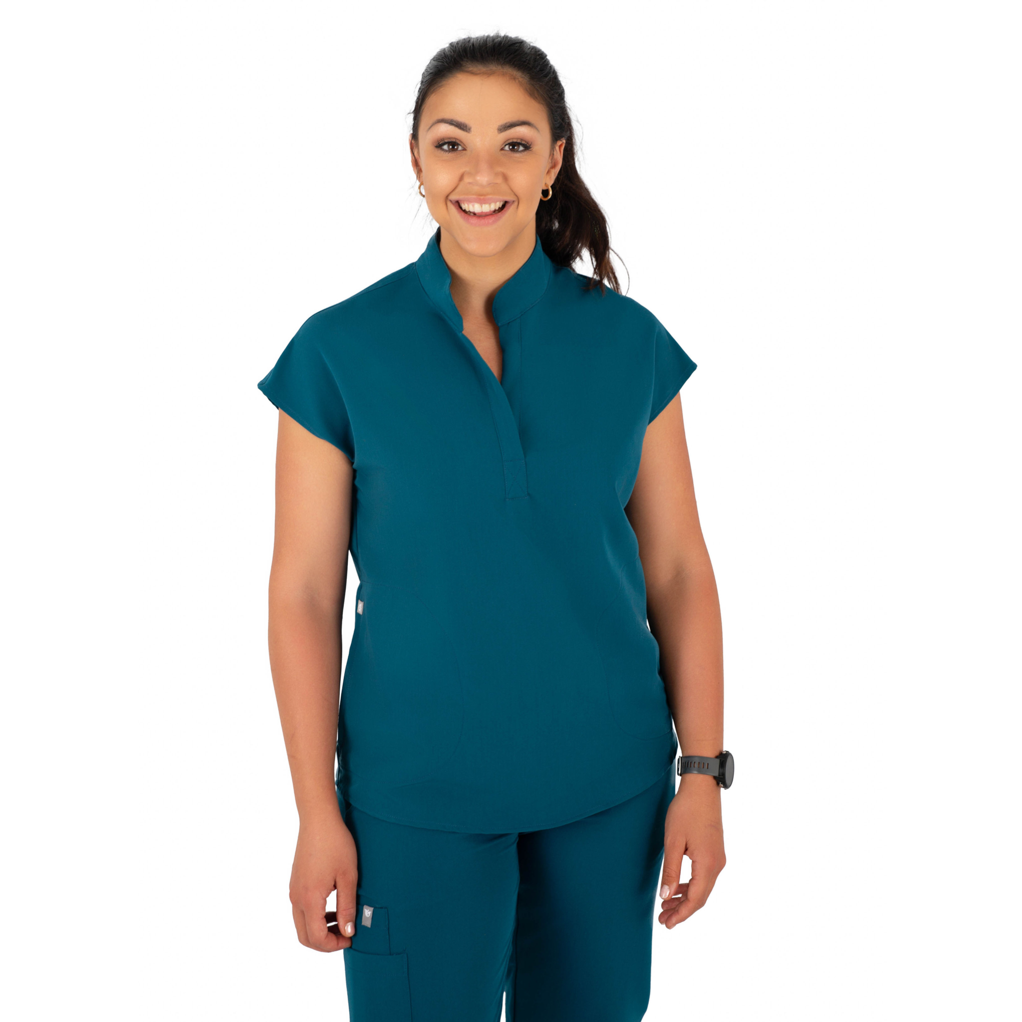 Core 2.0 Jude Mandarin Collar Two-Pocket Scrub Top