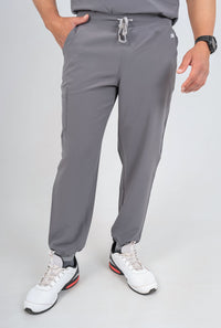 Slate Grey Matteo Three-Pocket Scrub Top and Neo Jogger Set