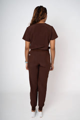 Cocoa Ella Three-Pocket Scrub Top and Eva Jogger Set