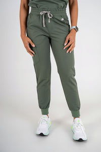 Essential Ava Jogger Scrub Pants - Eucalyptus