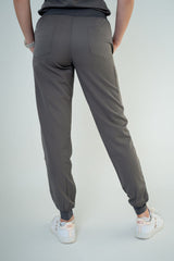 Carbon Ella Three-Pocket Scrub Top and Eva Jogger Set