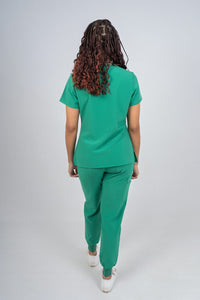 Surgical Green Amara Three-Pocket Scrub Top and Lara Jogger Set
