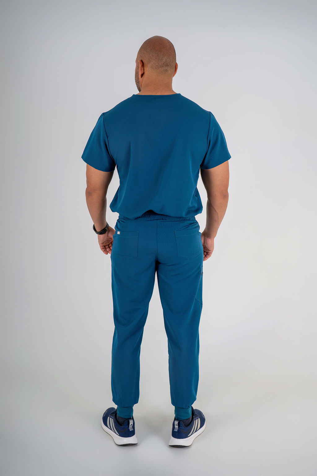Essential Jack One-Pocket Scrub Top - Carribean Blue