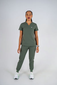 Essential Ava Jogger Scrub Pants - Eucalyptus