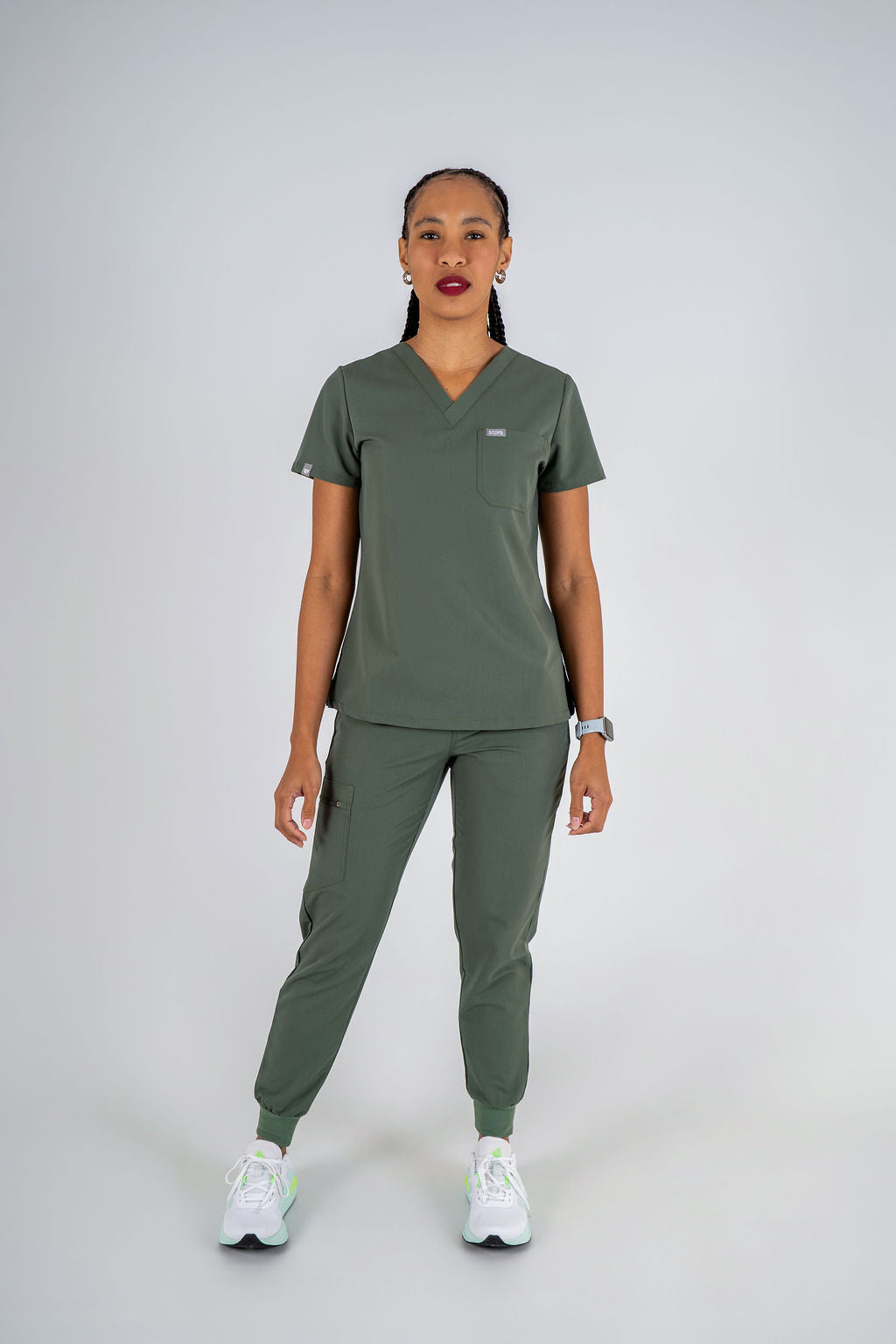 Essential Ava Jogger Scrub Pants - Eucalyptus