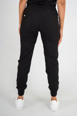 Essential Ava Jogger Scrub Pants - Black