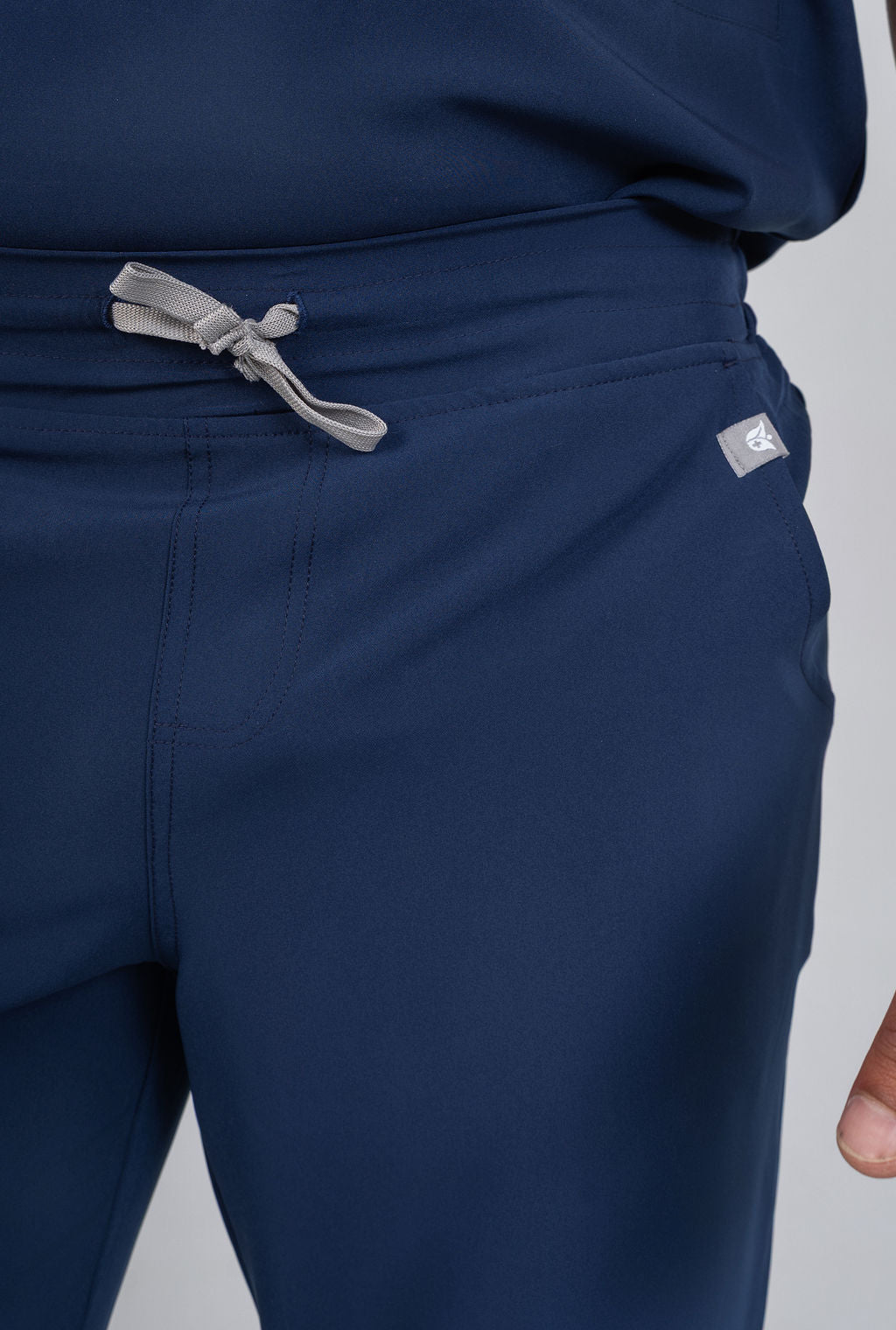Navy Matteo Three-Pocket Scrub Top and Neo Jogger Set