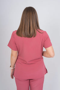 Mauvewood Amara Three-Pocket Scrub Top and Lara Jogger Set