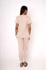 Driftwood Ella Three-Pocket Scrub Top and Eva Jogger Set