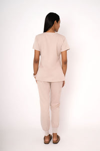 Driftwood Ella Three-Pocket Scrub Top and Eva Jogger Set