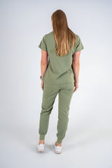 Essential Jane One-Pocket Scrub Top - Jade
