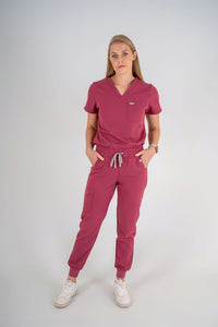 Essential Ava Jogger Scrub Pants - Grape