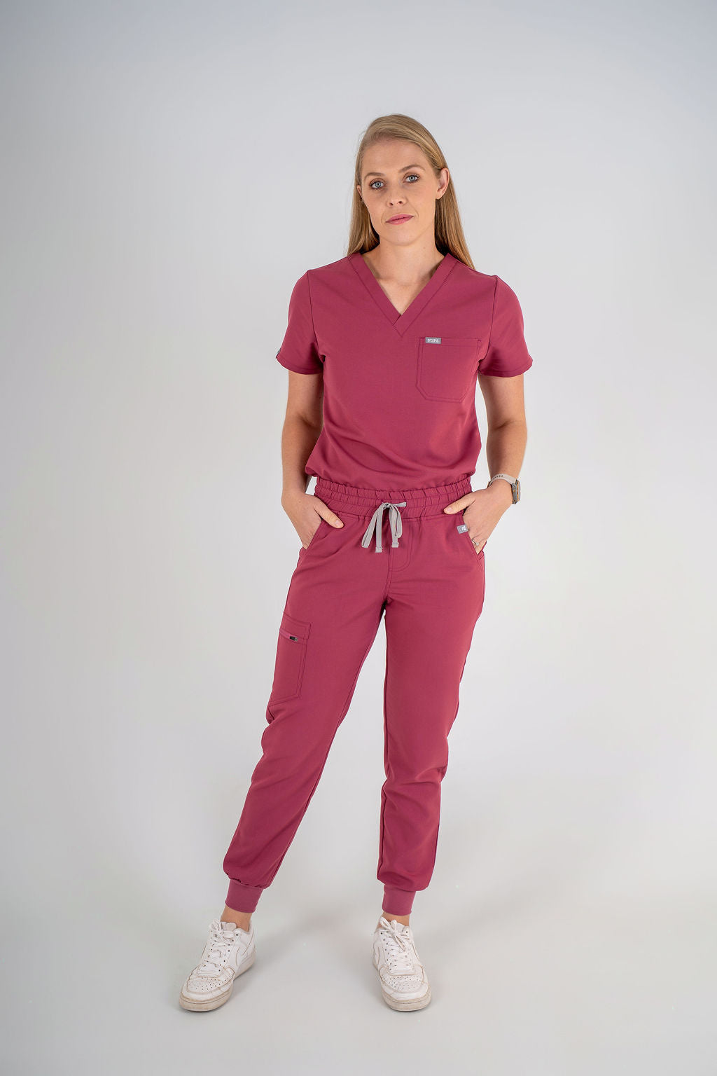 Essential Ava Jogger Scrub Pants - Grape