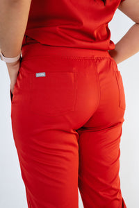 Auburn Ella Three-Pocket Scrub Top and Eva Jogger Set