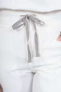 Arctic White Amara Three-Pocket Scrub Top and Lara Jogger Set