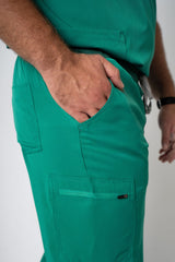 Foliage Alex Three-Pocket Scrub Top and Leo Jogger Set