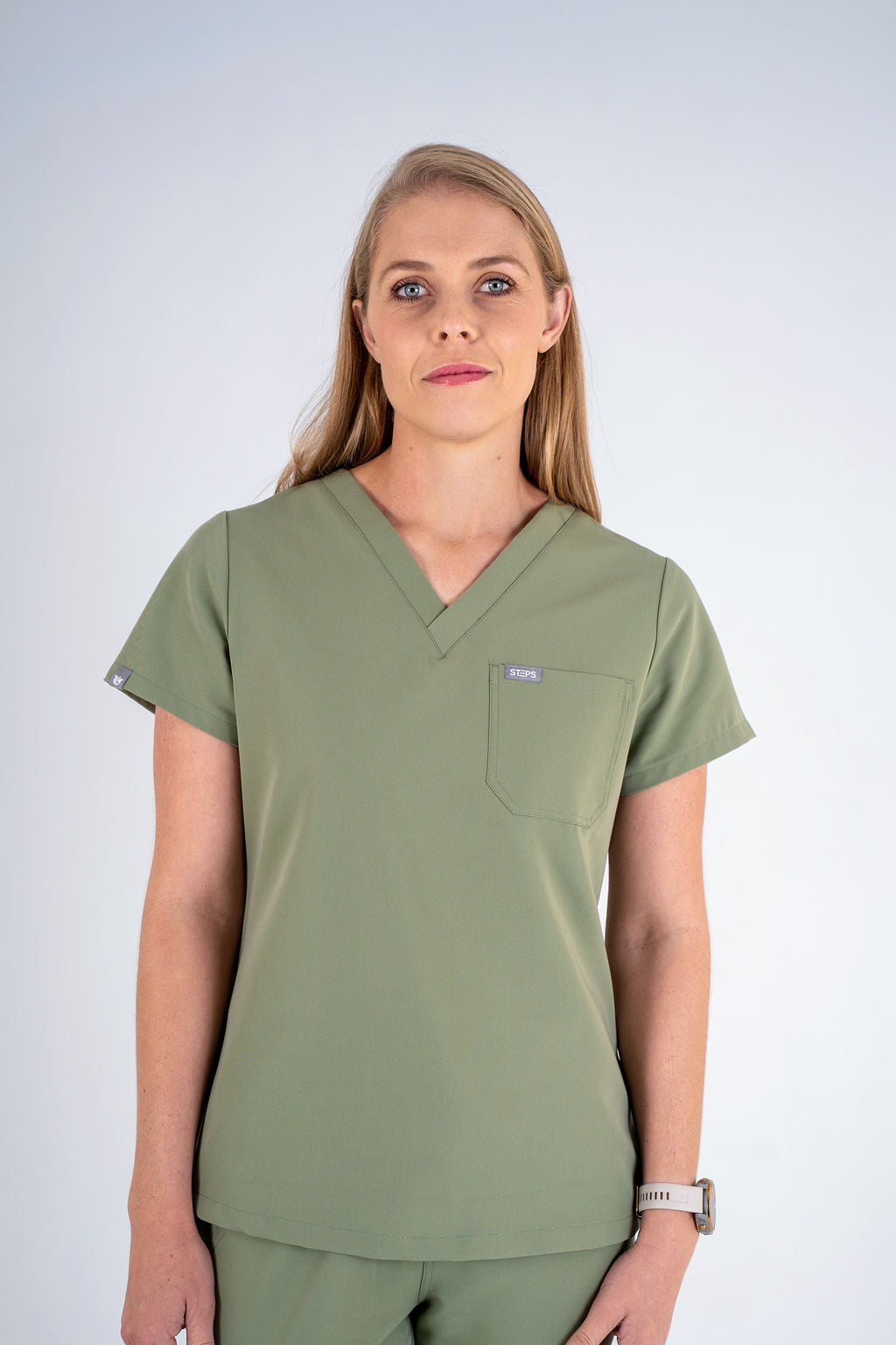 Essential Jane One-Pocket Scrub Top - Jade