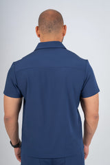 Navy Matteo Three-Pocket Scrub Top and Neo Jogger Set
