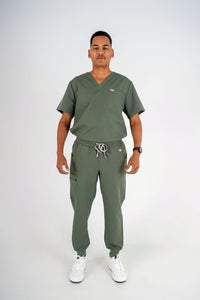 Essential Zac Jogger Scrub Pants - Eucalyptus