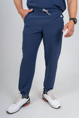 Navy Matteo Three-Pocket Scrub Top and Neo Jogger Set