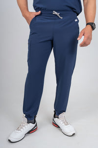 Navy Matteo Three-Pocket Scrub Top and Neo Jogger Set