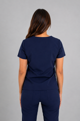 Essential Jane One-Pocket Scrub Top - Navy