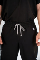 Essential Zac Jogger Scrub Pants - Black