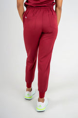 Amara Three-Pocket Scrub Top and Lara Jogger Set - Maroon
