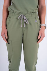 Essential Ava Jogger Scrub Pants - Jade