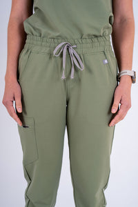 Essential Ava Jogger Scrub Pants - Jade