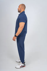 Navy Matteo Three-Pocket Scrub Top and Neo Jogger Set