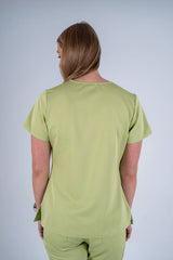 Amara Three-Pocket Scrub Top and Lara Jogger Set - Matcha