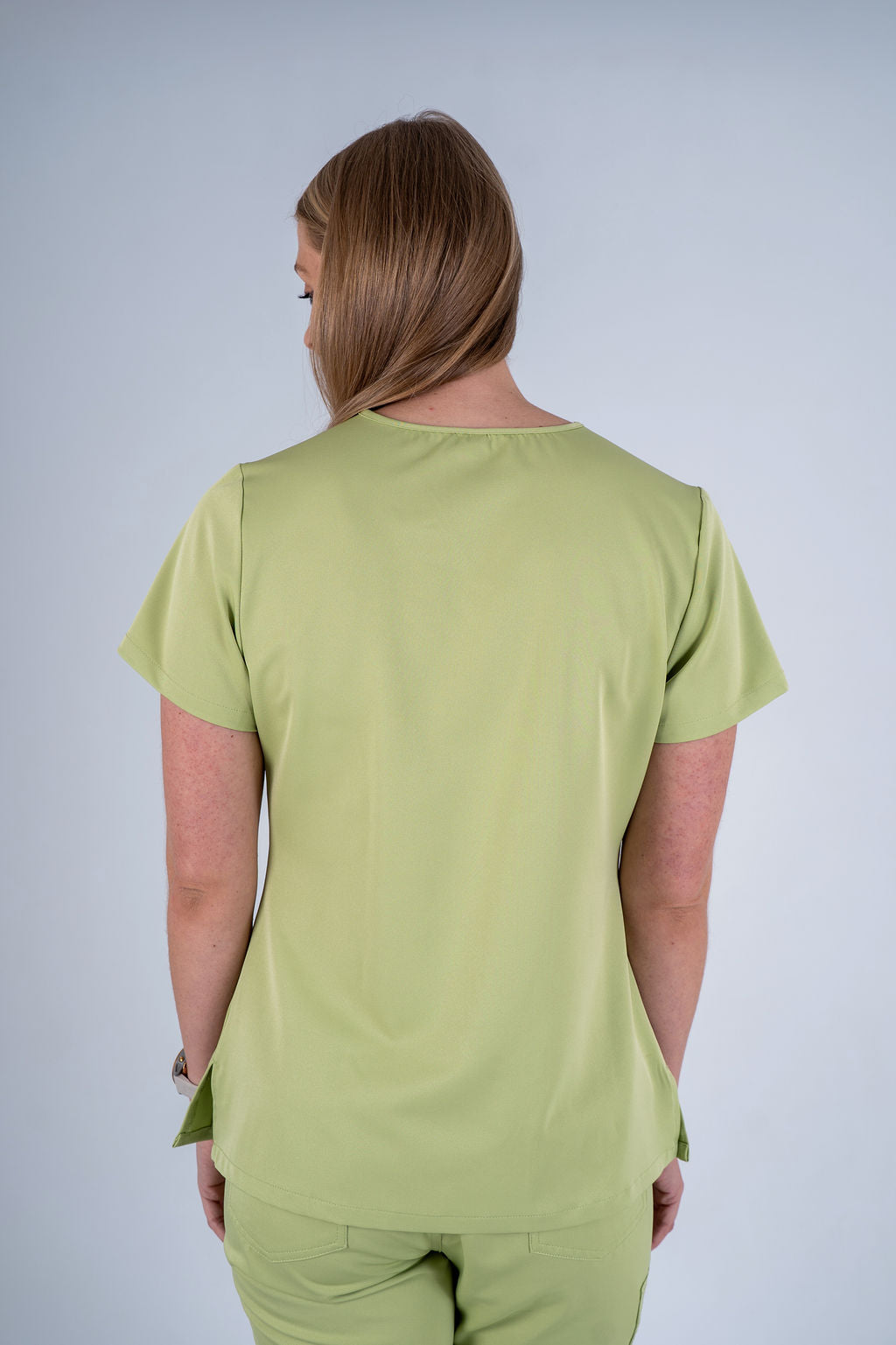 Amara Three-Pocket Scrub Top and Lara Jogger Set - Matcha