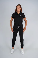 Essential Ava Jogger Scrub Pants - Black