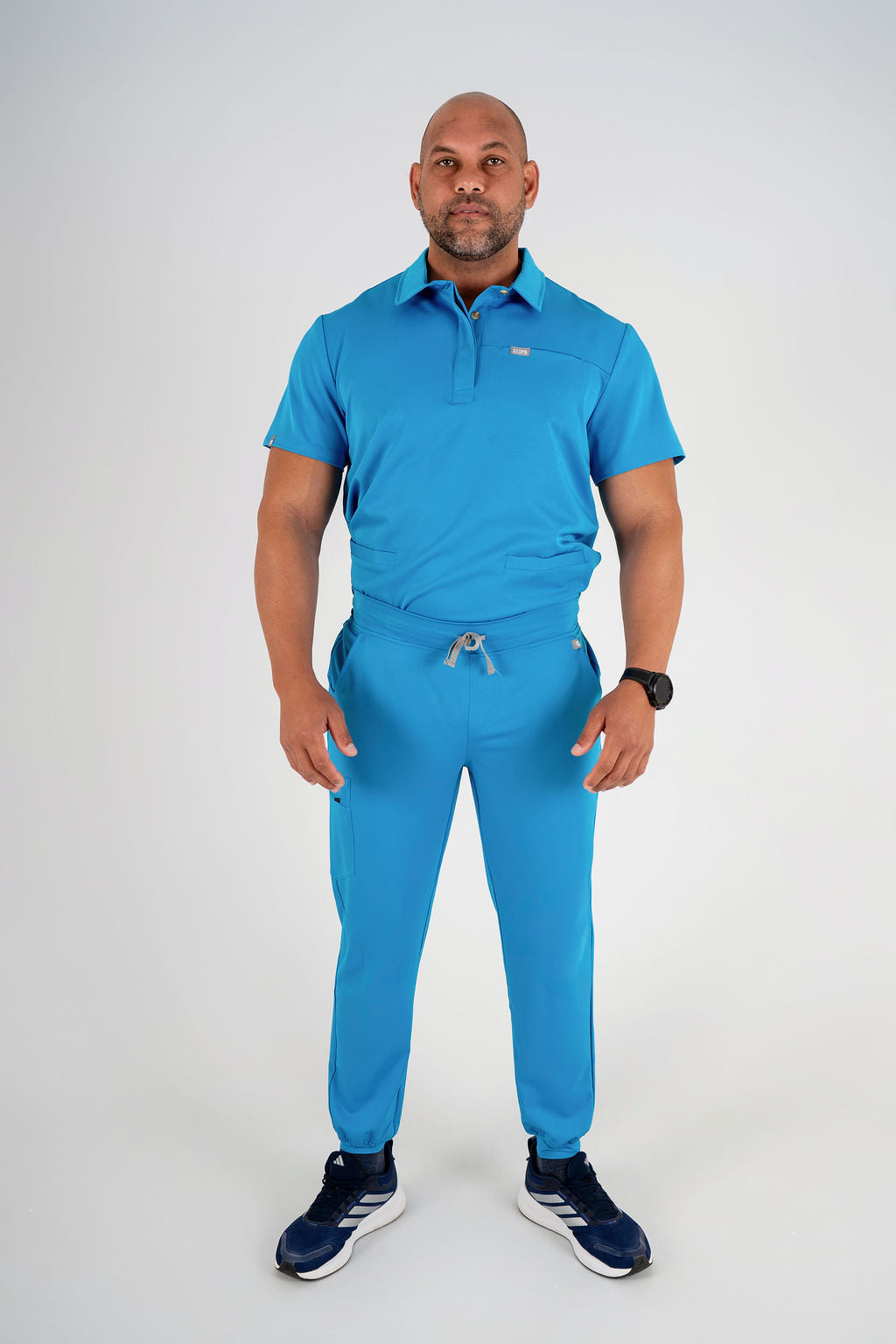Matteo Three-Pocket Scrub Top and Neo Jogger Set - Peacock